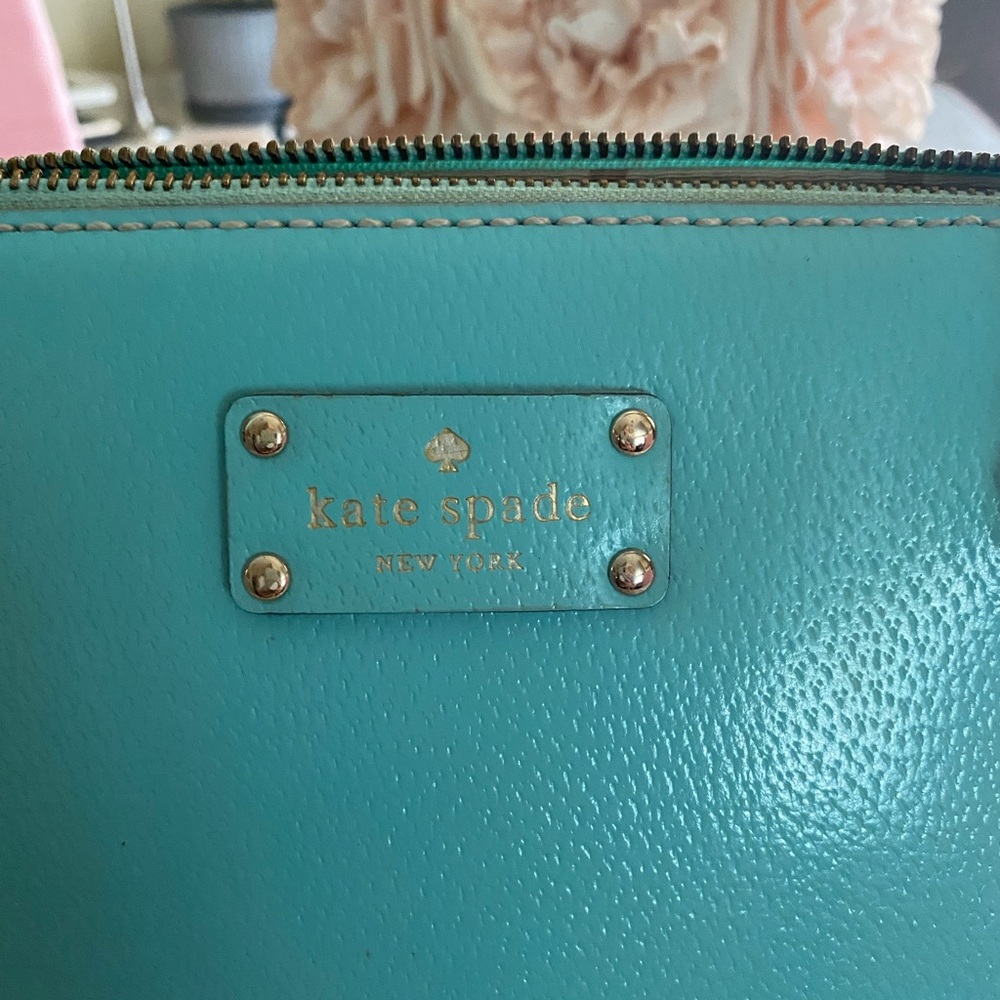 Kate Spade Blue Satchel Structured Leather - Picture 2 of 6